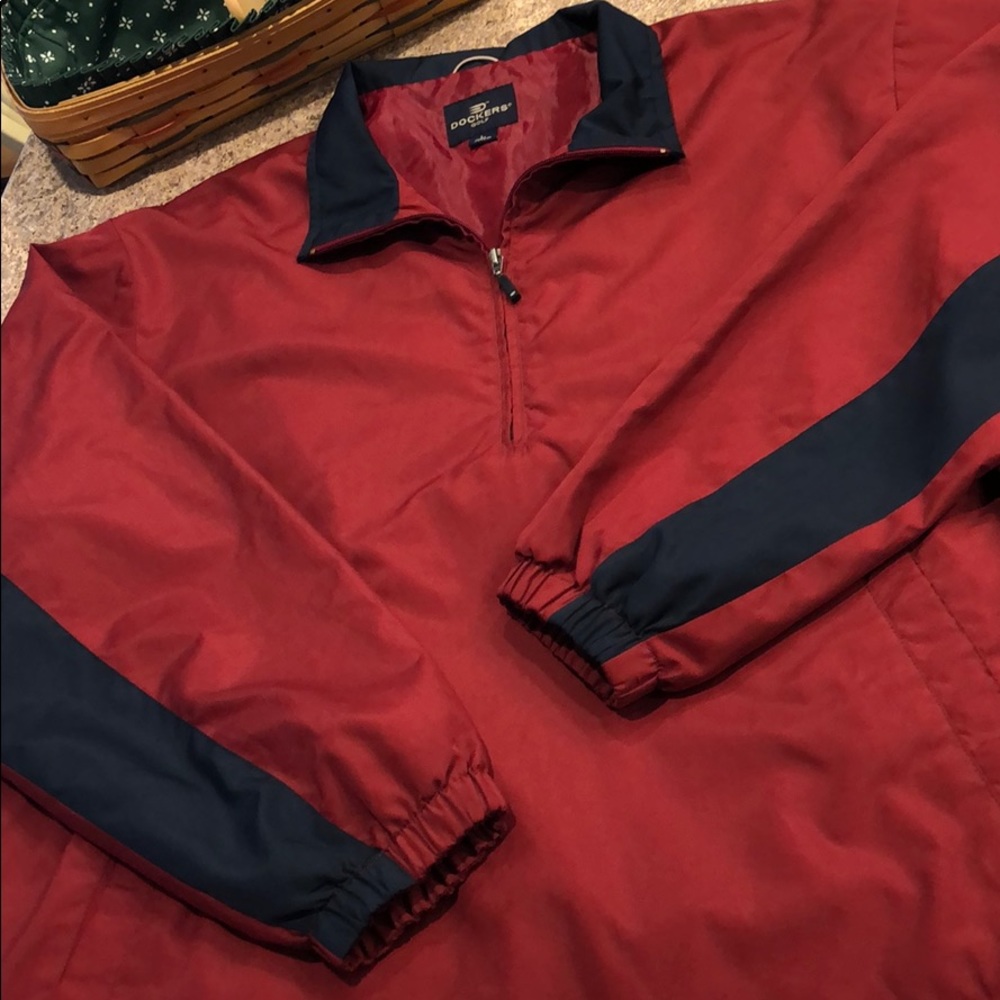 Dockers Golf Partial Zip Pullover Jacket  Size Large